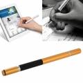 Стильный стилус с ручкой 2 в 1 для любых емкостных дисплеев iPhone / iPad / Samsung / HTC и др. (Gold)