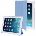 Чехол для iPad-2, iPad 3, iPad 4 тонкий с 4-х секционной обложкой (голубой)