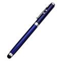 Стилус 4 в 1 для iPhone/iPad/Samsung и любых емкостных дисплеев + лазер + ручка + фонарик (синий)