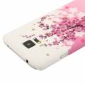 Чехол накладка для Samsung Galaxy S5 / i9600 цветение сакуры на белом фоне