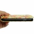 Кожаный чехол Luxury Flip Case для Samsung Galaxy S3 / i9300 с флипом "Цветы" (Black)