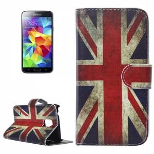 Купить кожаный чехол книжка UK Flag для Samsung Galaxy S5 mini / G800 