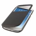 Кожаный чехол-книжка для Samsung Galaxy S 3 / i9300 с большим окном для дисплея 1.0 (черный)