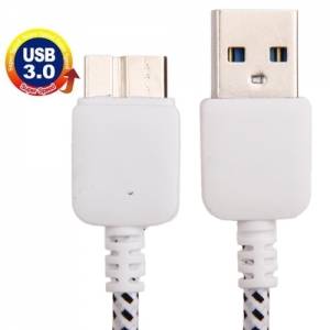 Купить USB кабель Micro USB 3.0 в для Samsung Galaxy S5 / Note 3 - 1 метр (белый) 