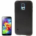 Гелевый чехол Official Design для Samsung Galaxy S5 / G900 с фактурой под кожу "Original style" (Black)