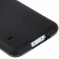 Гелевый чехол Official Design для Samsung Galaxy S5 / G900 с фактурой под кожу "Original style" (Black)