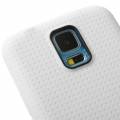 Гелевый чехол Official Design для Samsung Galaxy S5 / G900 с фактурой под кожу "Original style" (White)