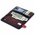 BookBook для Samsung Galaxy Note 4 кожаный винтажный чехол книжка с разъемами для карточек (коричневый)