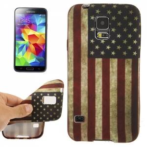 Купить гелевый чехол накладка Retro USA Flag для Samsung Galaxy S5 mini / G800