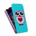 Кожаный чехол блокнот с флипом для Samsung Galaxy S5 / G900 с совой OWL style