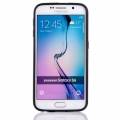 Чехол накладка для Samsung Galaxy S6 / G920 с кожаной фактурой (белый)
