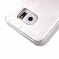 Кожаный чехол книжка для Samsung Galaxy S6 Edge с окошком Caller ID и подставкой (белый)