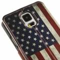 Кожаный чехол книжка для Samsung Galaxy S5 / G900 с флагом США - USA retro style
