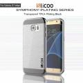 Противоударный защитный чехол SLiCOO для Samsung Galaxy S7 Edge / G935 Brushed Transparent TPU + Black PC