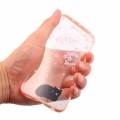 Прозрачный чехол для Samsung Galaxy S6 Edge / G925 с розовой рамкой бампером, цветами и котом