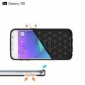 Гелевый чехол для Samsung Galaxy S6 / G920 с карбоновыми вставками и усиленным корпусом (Black)