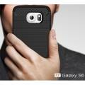 Гелевый чехол для Samsung Galaxy S6 / G920 с карбоновыми вставками и усиленным корпусом (Black)