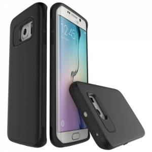 Купить противоударный защитный чехол для Samsung Galaxy S6 Edge / G925 Simple Brushed PC+TPU (Black)