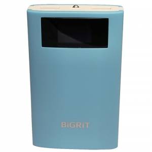 Внешний аккумулятор BIGRIT SK100 с будильником и часами - 10 000 mAh голубой