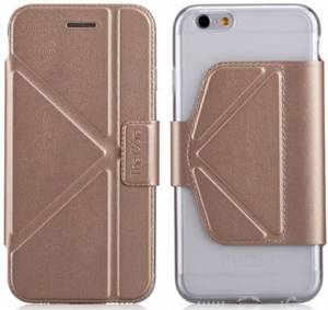 Купить Кожаный чехол-книжка для iPhone 6/6S - The Core Smart Case - Gold онлайн online интернет-магазин