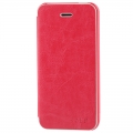 Чехол книжка SZLF Flip для iPhone 5C с флипом (розовый)