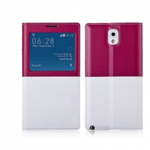 Купить Чехол книжка Momax Smart Coat Case для Samsung Galaxy Note 3 с окошком и подставкой красный с белым онлайн online интернет-магазин