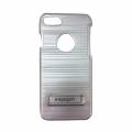 Противоударный чехол накладка для iPhone 7 / 8 TPU+PC "Spigen" Style (Silver)