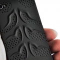 Чехол накладка для iPhone 4 / 4S Fishbone перфорация (черный)