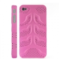 Чехол накладка для iPhone 4 / 4S Fishbone перфорация (magenta)