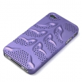 Чехол накладка для iPhone 4 / 4S Fishbone перфорация (фиолетовый)