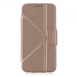 Купить кожаный чехол книжка для Samsung Galaxy S6 The Core Smart Case Gold