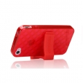 Чехол накладка Tunewear Tuneprism для iPhone 5 / 5S (красный) с пленкой и подставкой в комплекте