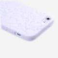 Чехол накладка Blossom с розами для iPhone 5 / 5S белый