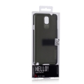 Пластиковый чехол накладка Momax Ultra Thin Clear Breeze Case для Samsung Galaxy Note 3 (черный)