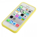 Чехол накладка Dot TPU Case для iPhone 5C (желтый с белым)
