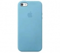 Чехол в стиле Apple Case для iPhone SE / 5S / 5 под оригинал с логотипом (голубой)