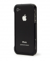 Металлический чехол бампер VAPOR для iPhone 4/4S (черный)