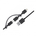 USB дата кабель Belkin 2 в 1 Apple 8 pin/Micro USB (черный)