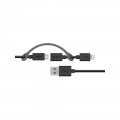 USB дата кабель Belkin 2 в 1 Apple 8 pin/Micro USB (черный)