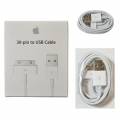 Оригинальный USB кабель Apple для iPhone, iPod и iPad с разъемом 30 pin - 1 метр (MA591G/C)
