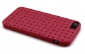 Гелевый чехол с клетчатым узором Checkered для iPhone SE / 5S / 5 (красный) 