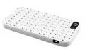 Гелевый чехол с клетчатым узором Checkered для iPhone SE / 5S / 5 (белый)