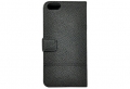 Чехол книжка Guess для iPhone 5/5S/SE TESSI Booktype Black GUFLBKP5STB