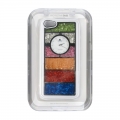 Чехол накладка со стразами для iPhone 5/5S Swarovski с часами Watch (белая)