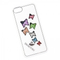Чехол накладка со стразами для iPhone 5/5S Swarovski со стразами Butterflies (белая)