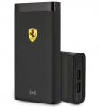 Внешний АКБ Ferrari Wireless 10000 mAh, с беспроводной зарядкой Qi charge+2 USB порта, Black (FESPBW10KBK)