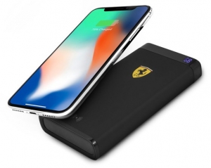 Купить Внешний АКБ Ferrari Wireless 10000 mAh, с беспроводной зарядкой Qi charge+2 USB порта, Black (FESPBW10KBK)