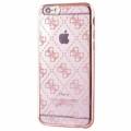 Гелевый прозрачный чехол Guess для iPhone 5/5S/SE 4G TRANSPARENT TPU, Rose gold (GUHCPSETR4GRG)