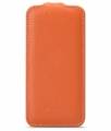 Кожаный чехол блокнот с флипом Melkco Premium для iPhone 5C оранжевый