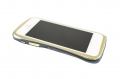 Алюминиевый бампер для iPhone 5/5S DRACO Elegance Gold/Blue (Золотистый/Синий) DR50A6-GBU